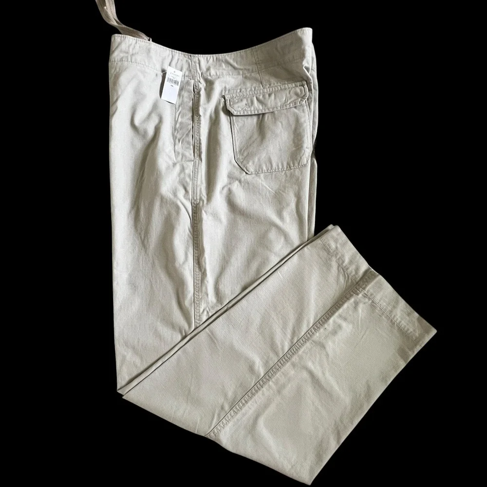 Gap Ripstop Cargo Pants NWT Drawstring Khaki Tan Mens XXL Outdoor Lightweight